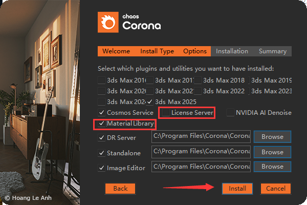 Corona 12.1 for 3dmax2016-2025最新中文破解版安裝圖文教程、破解注冊方法